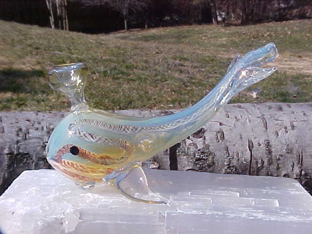 WHALE TOTEM Spirit Fumed Glass PIPE hand blown