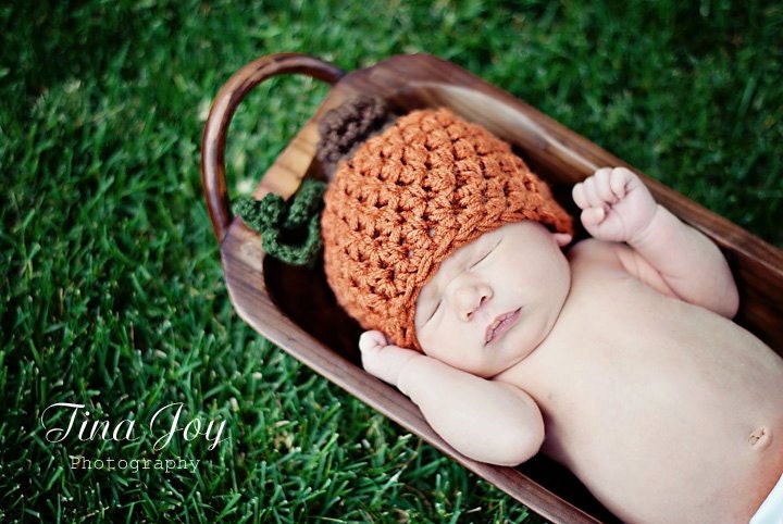 Harvest Pumpkin Beanie / PDF PATTERN /  newborn photography prop