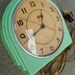 Art Deco Jadite Wall Clock. Telechron Buffet. Vintage 1930's.