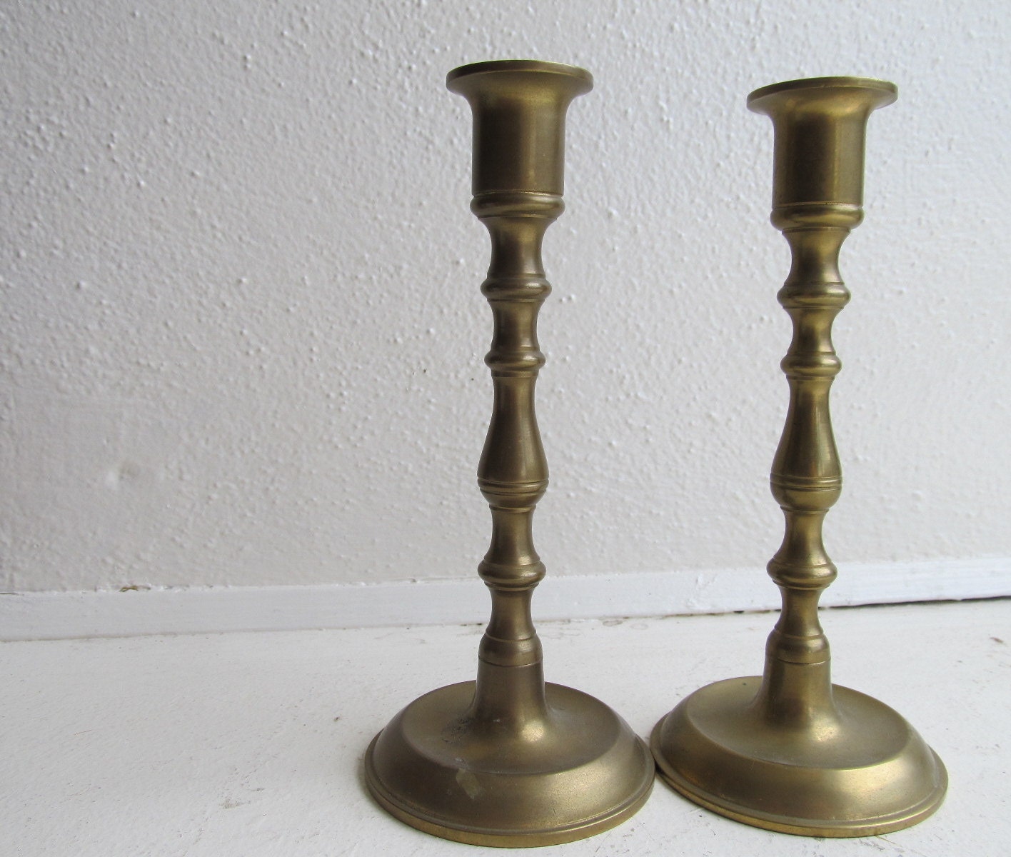 Pair of Vintage Brass Candlesticks