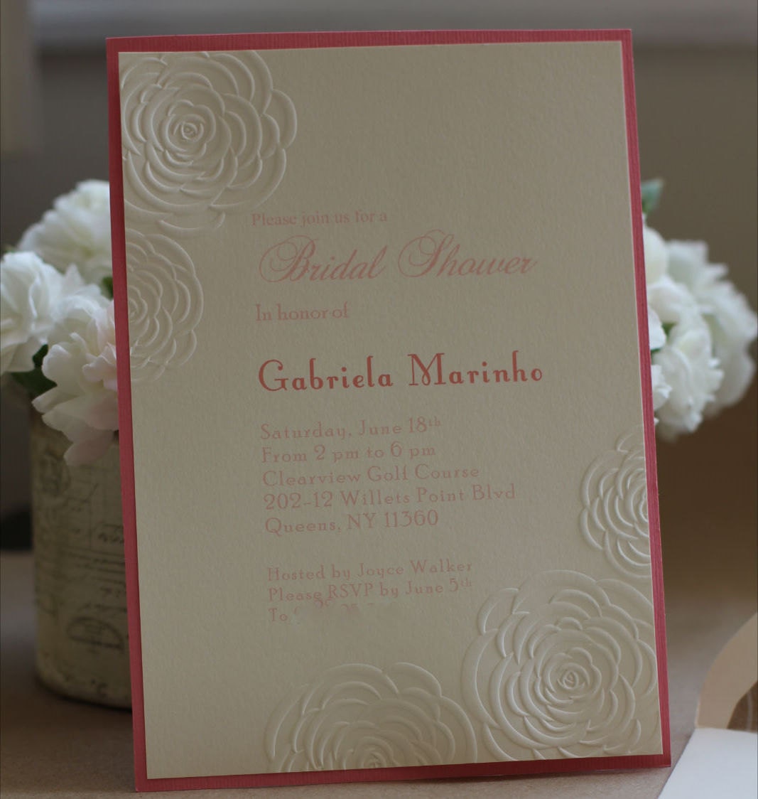 Embossed Vintage Inspired Invitation