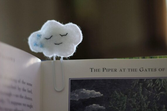 Cloud Felt Paperclip Bookmark