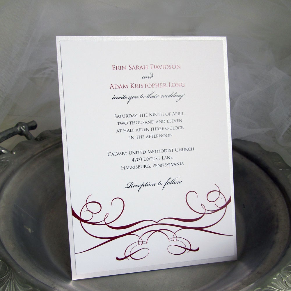 Layered Wedding Invitations Sample