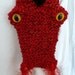 Knit Dragon Scarf - Red with Black Spikes
