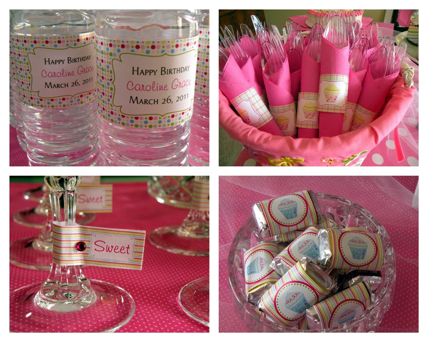 Cupcake Theme Girl Birthday Big Party Package - DIY Printable Il_570xn