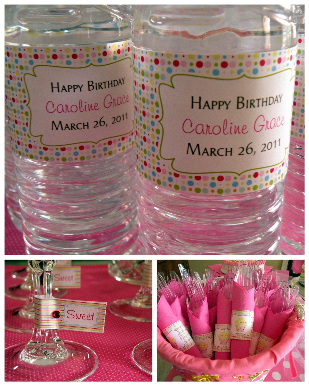 Cupcake Theme Essentials Birthday Party Package - Girl DIY Printable