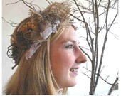 woodland wedding, farm wedding, head garland,  custom order, dog (ring bearer) collar, flower girl, bride's maids,  dried flowers, burlap,