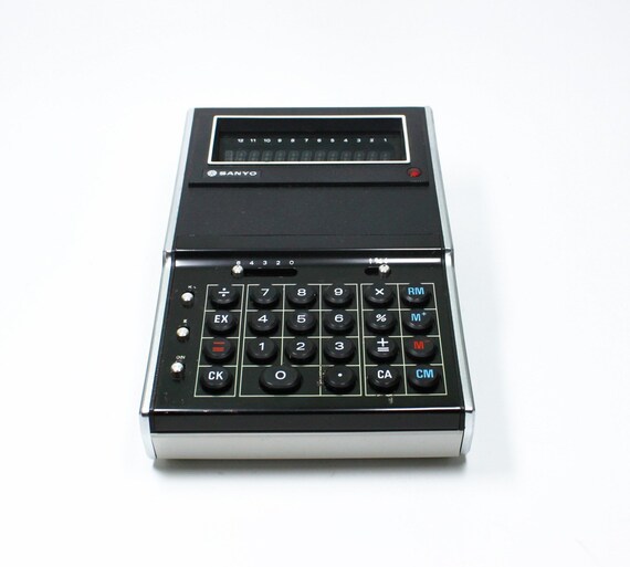 Vintage 1970s Sanyo Digital Calculator By BMTvintage On Etsy