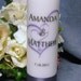 Unity Candle With Tapers Heart Design Personalized - Your choice of color