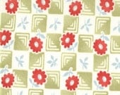 SHOP CLOSING SALE - Bonnie and Camille, Bliss, Check in Lime - 1 Yard