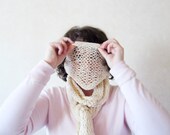 Scarf Stole Organic Cotton Lacy Nude Natural Fashion Spring freeshippingfrance team trade on