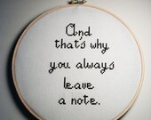 Arrested Development quote And that's why you always leave a note wall hanging