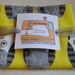 the owls go marching in mustard and grey. Original Fabric Fat Quarter