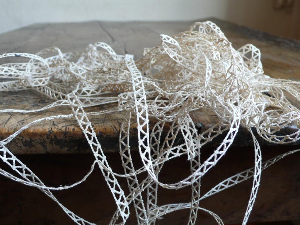 RESERVED FOR EP:Vintage french lace, cream, handmade ,supplies and crafts, mixed media, spider, web, circles, embroidery,