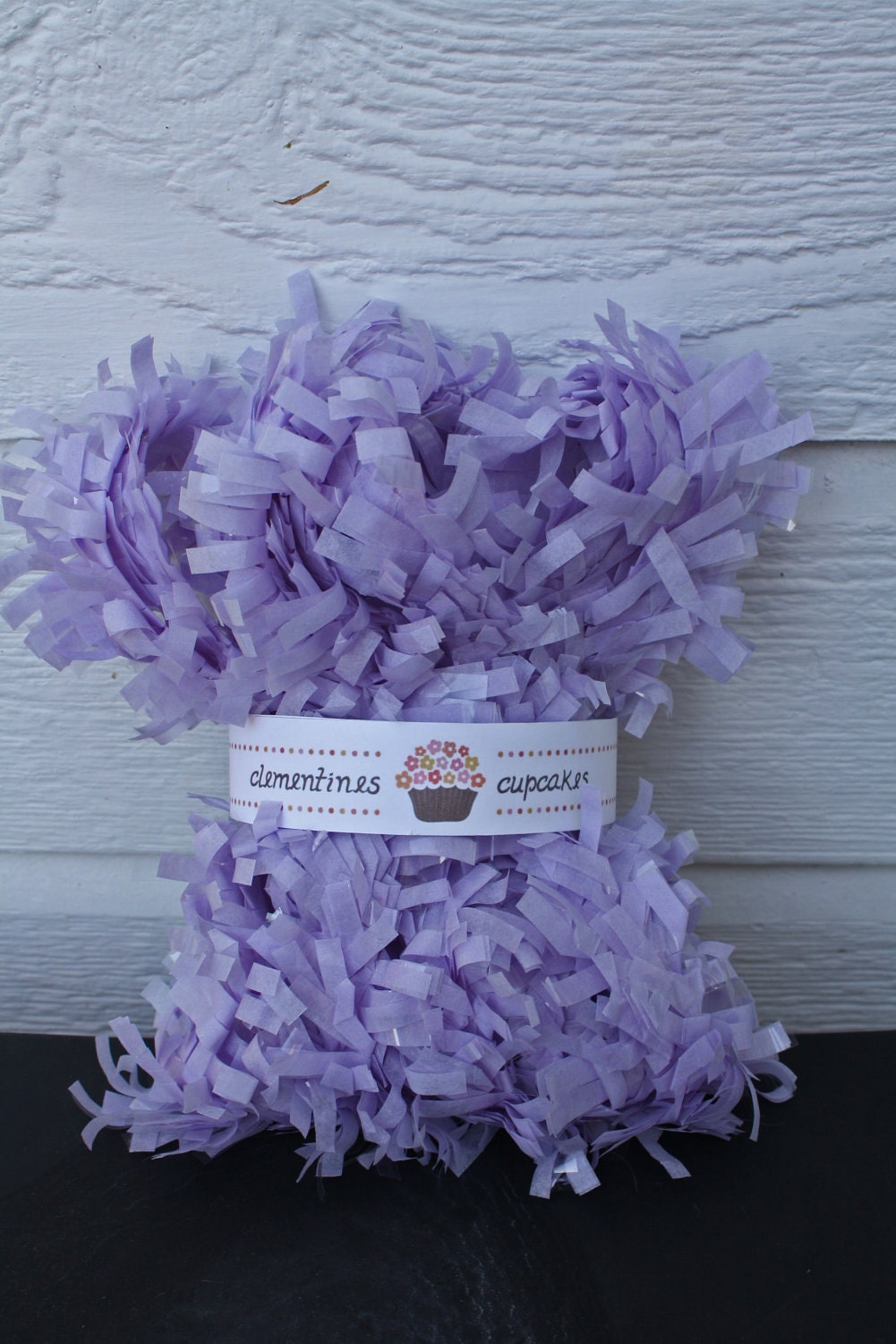 Tissue Paper Fringe Garland Lavender 4 Yards