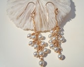 Bridal Pearl Earrings, Black Tie Jewelry, Garden Party