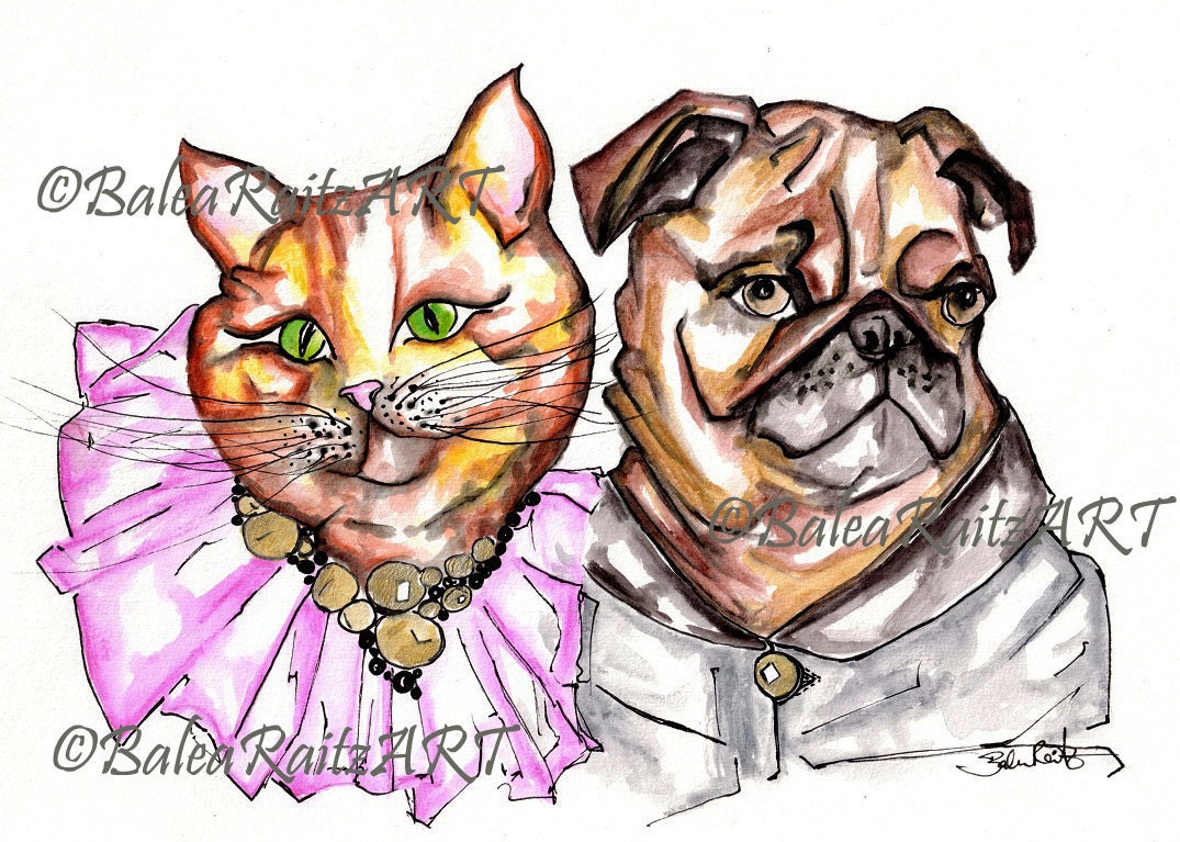 Custom pet portrait  illustration