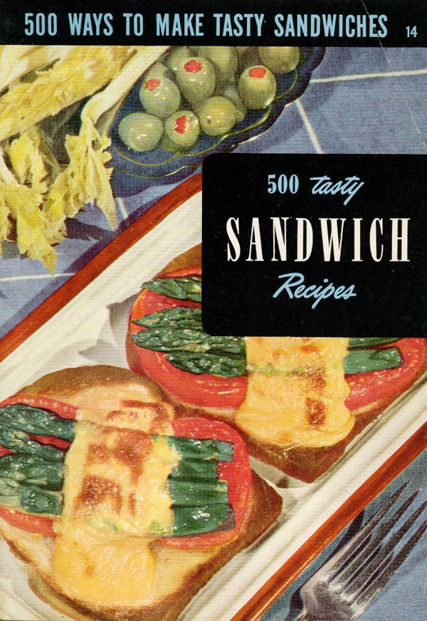 Vintage 1950s Cookbook TASTY SANDWICH RECIPES Culinary Arts Institute Recipe Booklet