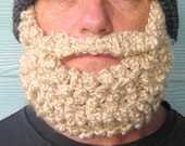 BEARD for Beanie Hat Child or Adult - Beard Only ties around the ears - Santa Style
