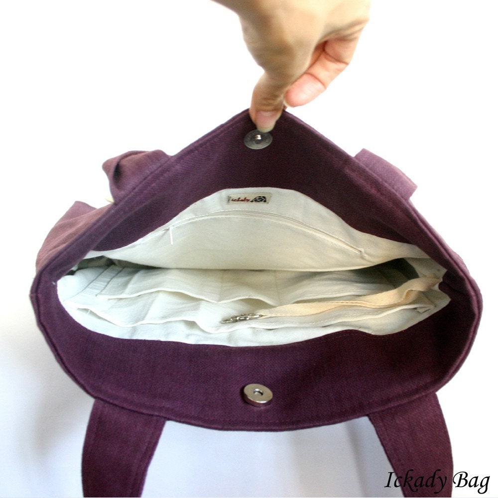 SALE 10% Green Canvas Bag / Tote / Handbag / Shoulder Bag / Bow Purse / Weddings gift