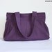 Buy 2 Get 10% off - Last One - SALE Purple Purse - Canvas Tote Bag with Flower Print Ribbon - Zippered Purse - Limited Edition