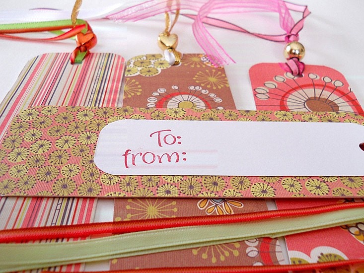 Bookmark Gift Tag in Pink - Set of 6