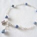anklet, blue anklet, gemstone anklet, butterfly anklet, beaded anklet, sale, ooak, fashion jewelry, great gift idea