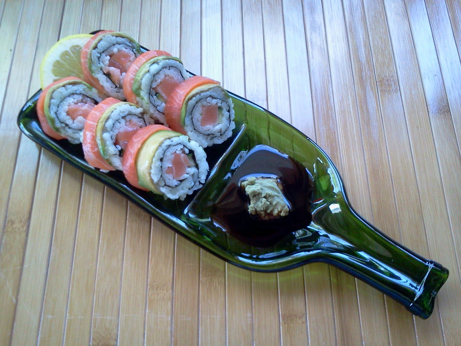 1 Melted Wine bottle Snack-n-Dip