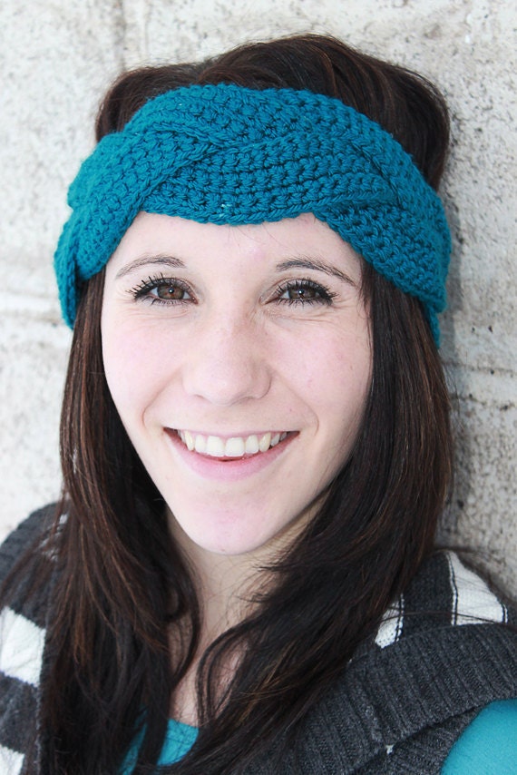 Braided Crochet Earwarmer - Braided Crochet Headband - Custom Options Available