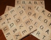Scrabble Coasters - Set of 4...Made with 80 Scrabble Tiles...Full Cork Bottom not Felt...FREE SHIPPING