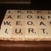 Scrabble Coasters - Set of 4...Made with 80 Scrabble Tiles...Full Cork Bottom not Felt...FREE SHIPPING