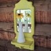 Bee A Friend Yellow Distressed Mirror With Shelf
