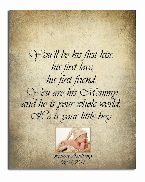 16X20 Vintage baby boy canvas gallery wrap