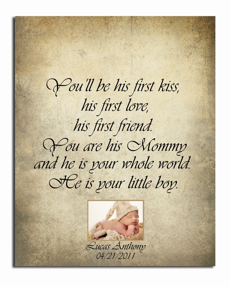 16X20 Vintage baby boy canvas gallery wrap