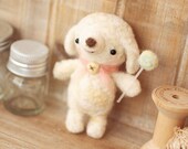 DIY Needle wool felt white dog KIT Japanese craft kit