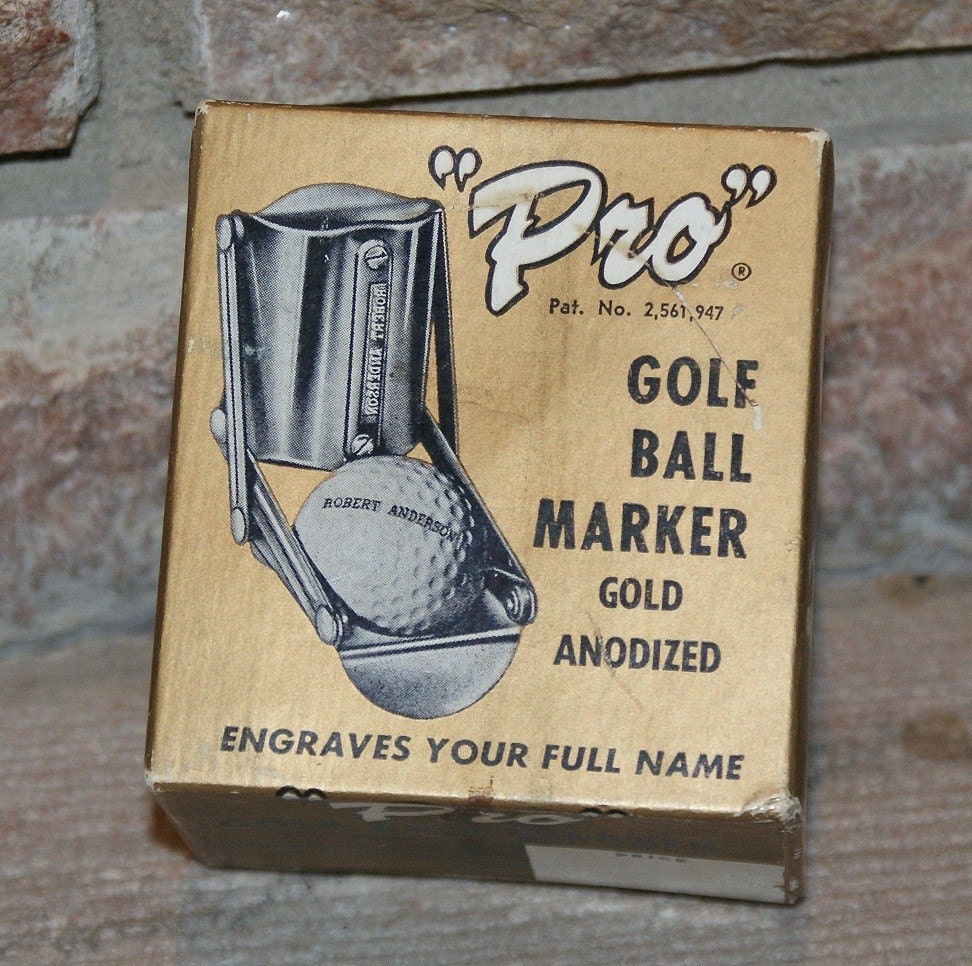 Vintage 'Pro' golf ball marker in original by MemorySaver on Etsy