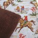 Baby Blanket in Barn Dandys With Brown Chenille
