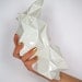 Modern geometric white porcelain Vase - contrmporary ceramic design