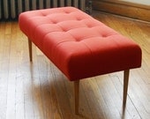 Modern bench in Knoll upholstery (poppy)