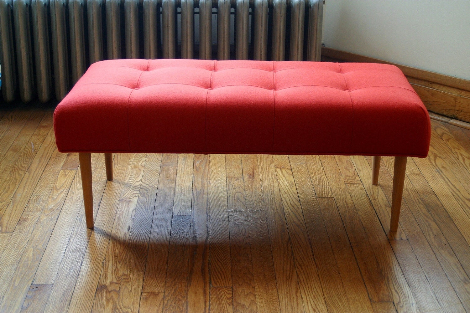 Custom made bench in Knoll upholstery