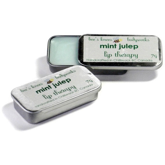 Lip Balm - Mint Julep Lip Therapy - beeskneesbody