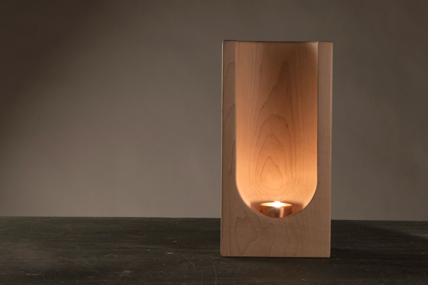 Wall Mounted Tealight Totem - Maple
