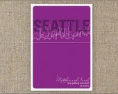 50 Seattle Save the Date Cards - Customizable - Wedding Save the Dates