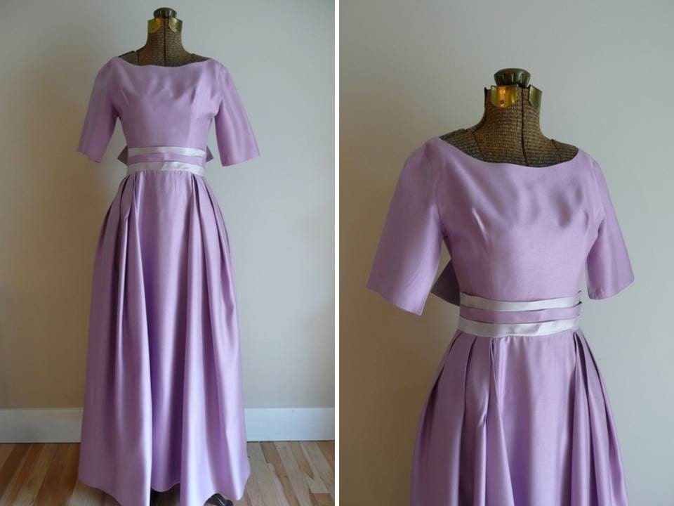 Vintage 1950s Dress Formal Prom Bridesmaid Evening Gown
