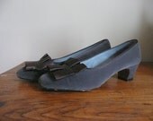 Sale Black Friday Cyber MondaySale Black Friday Cyber MondayVintage 1950s Gray Velvet and Satin Degas Shoes
