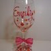 Extra large personalized wine glass