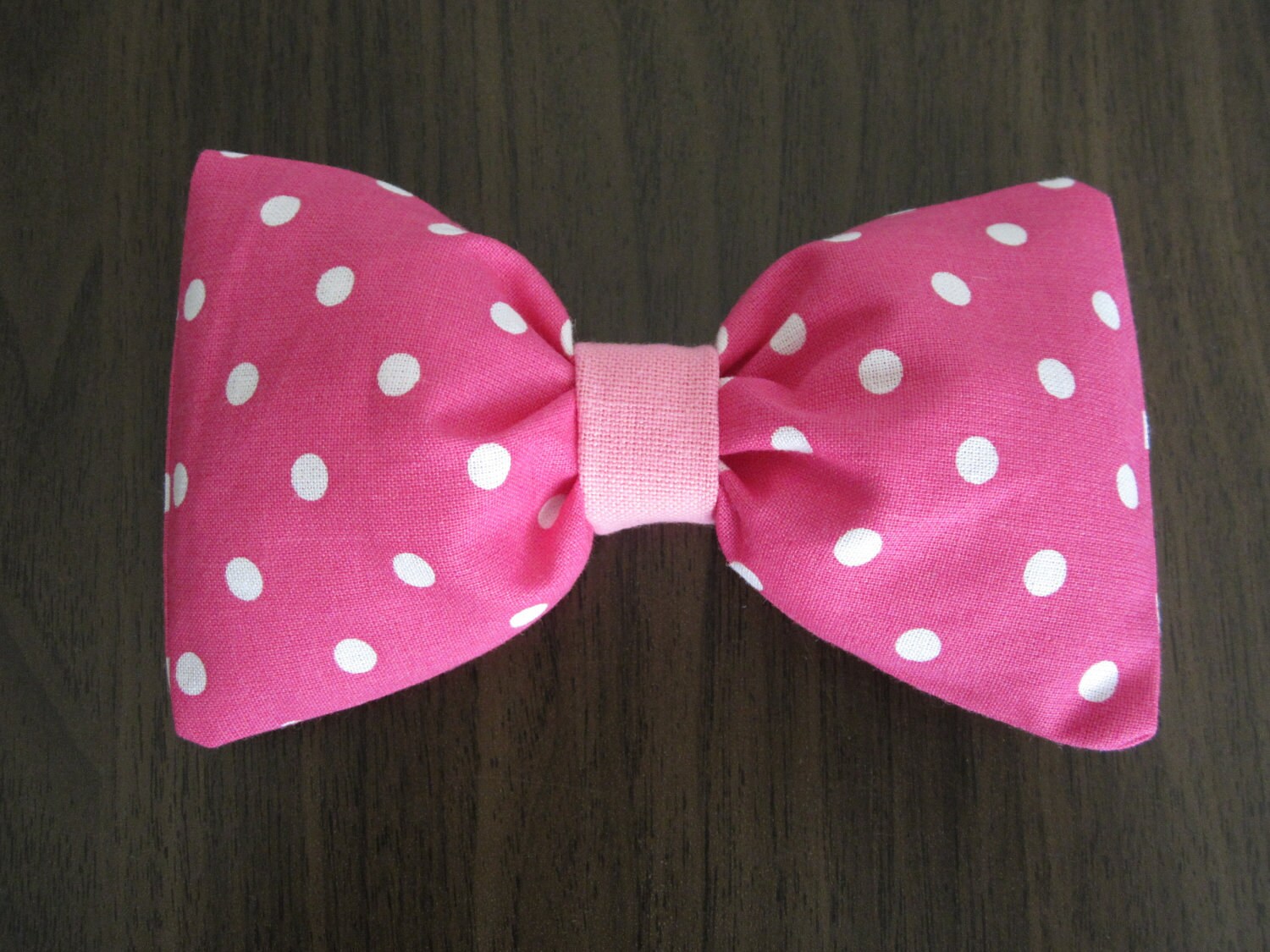 Items similar to Minnie Mouse Inspired puffy Fabric Bow Pink Medium on Etsy