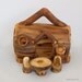 Real Log Gnome Home with Table and Chairs