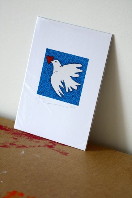 SIGNED PRINT Love Dove