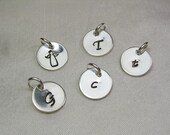 Single Small Handstamped Charm (Custom Letter or Design)